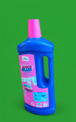 SUPEER BLUE, LESSIVE LIQUID SAVON (LAVAGE DE LA MAIN ET EN MACHINE) 1 LITRE. PAQUET DE 4 BOUTEILLES (4X1L)